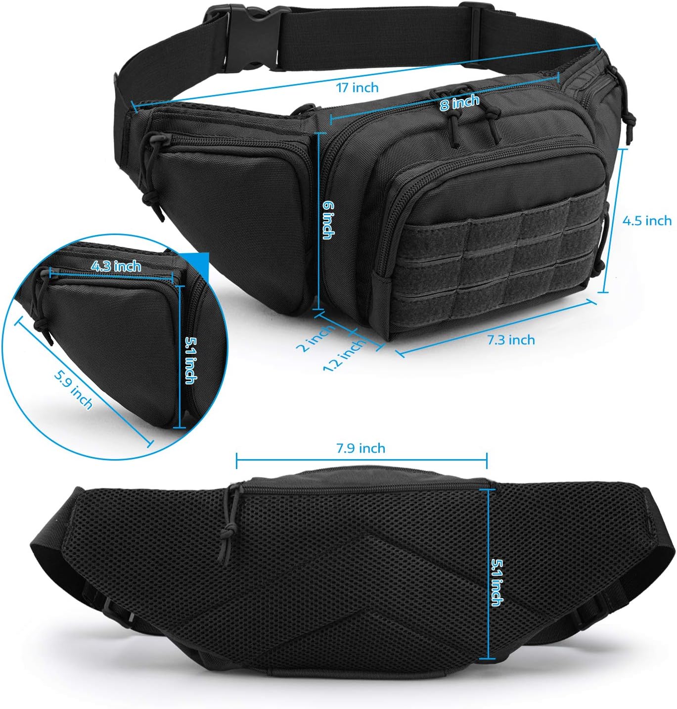 Tactical Pistol Pouch - Ultimate Fanny Pack Holster for 1911, Glock, H&K & More | Versatile Carry Solution