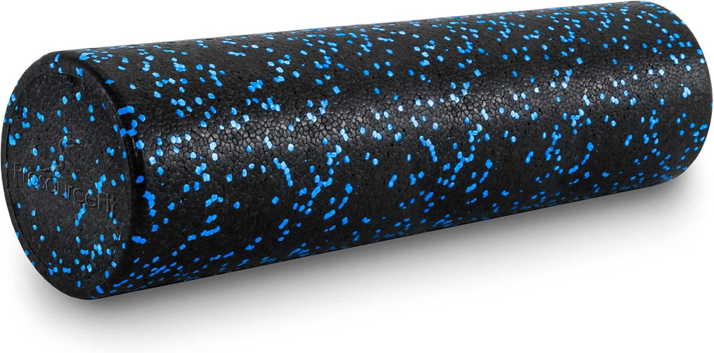 ProsourceFit Foam Roller - 24-Inch Firm Massage Tool for Back Stretching & Muscle Recovery | Black/Blue