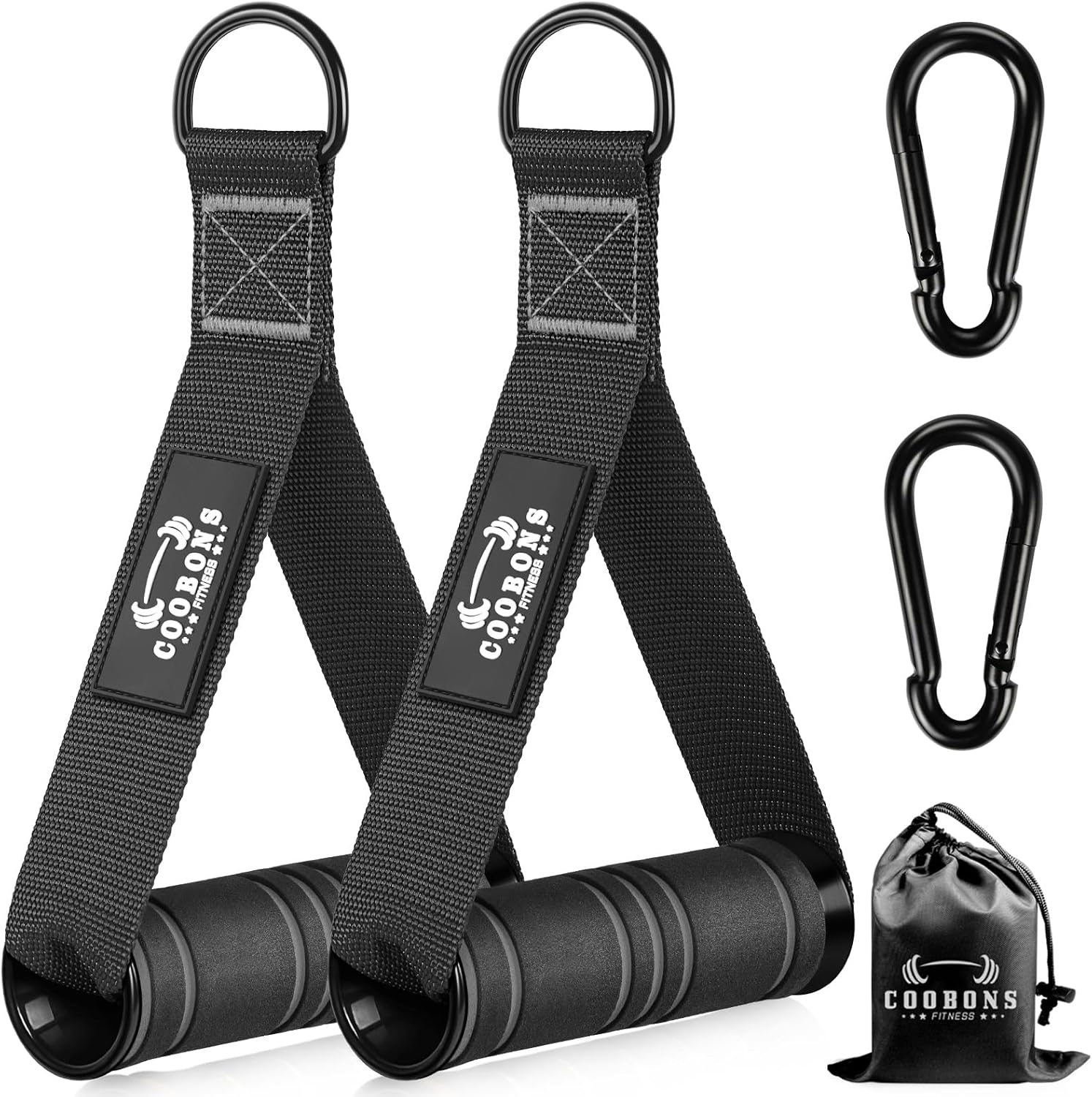 Skiennix Heavy Duty Exercise Handles - Durable Gym Cable Attachments for Resistance Bands & Machines