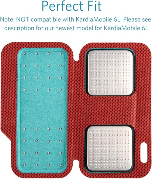 Kardia | Mobile EKG Monitor Carrying Case - Compact Travel Design with Magnetic Closure, Red