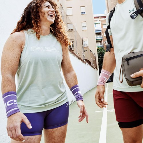PICSIL - Cotton Sports Wristbands | Absorbent and Breathable | Ideal for Gym, Cross Training, Running and Tennis | Use with Grips | Unisex Design | Canyon