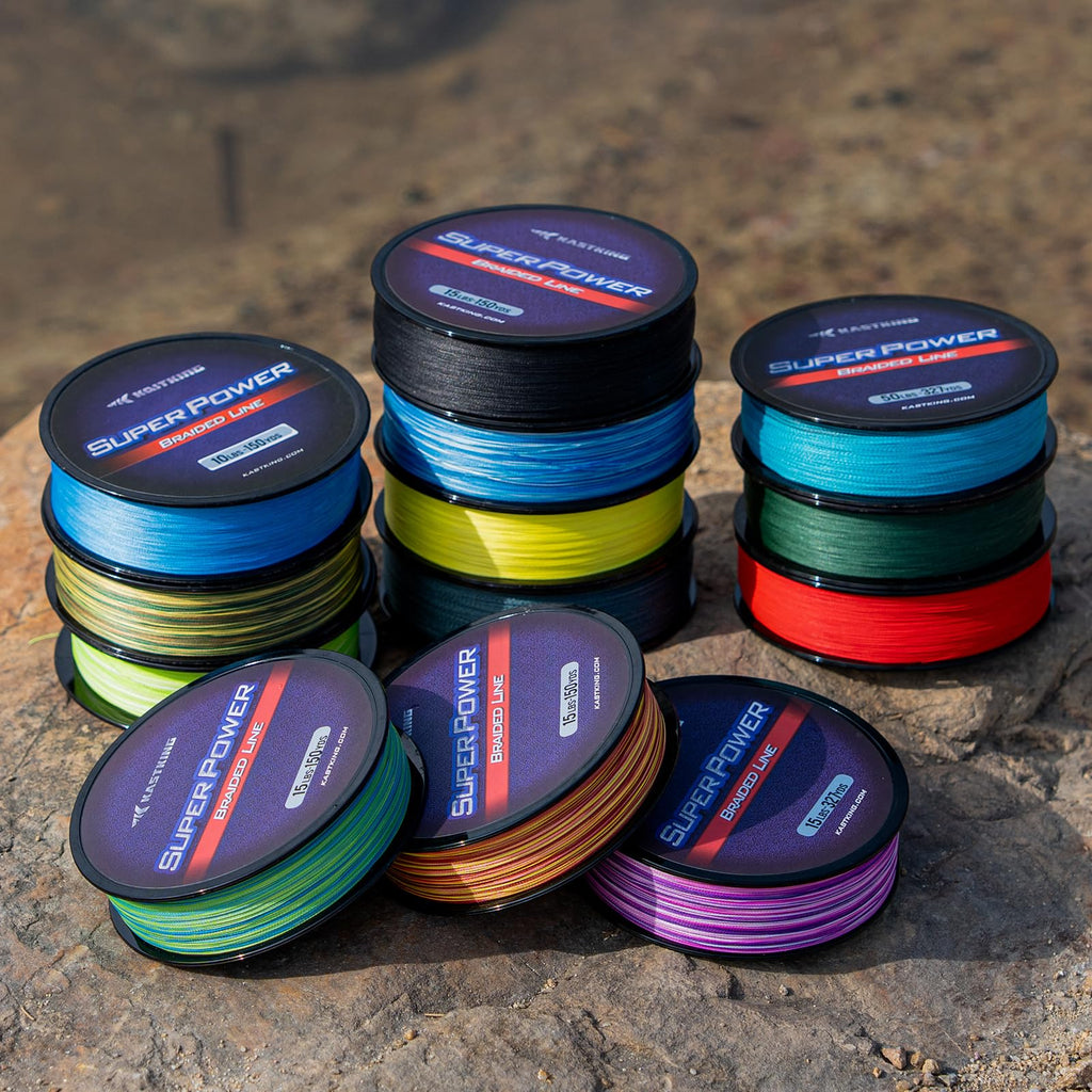 KastKing Superpower Braided Fishing Line, Black, 20LB, 500+47 Yds