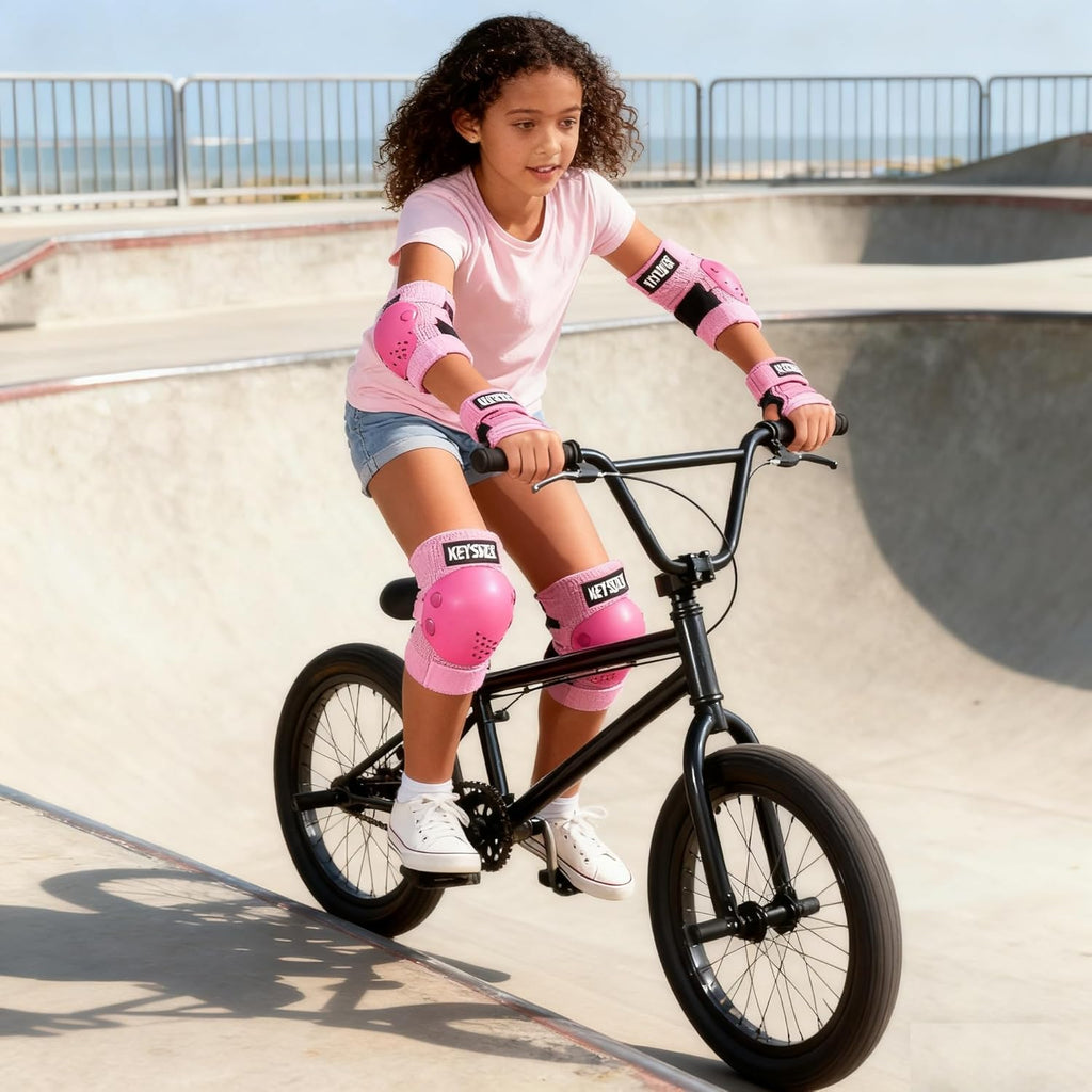 Skiennix Kids Protective Gear Set - Knee, Elbow & Wrist Pads for Ages 3-15 | Perfect for Skateboarding, Cycling & More