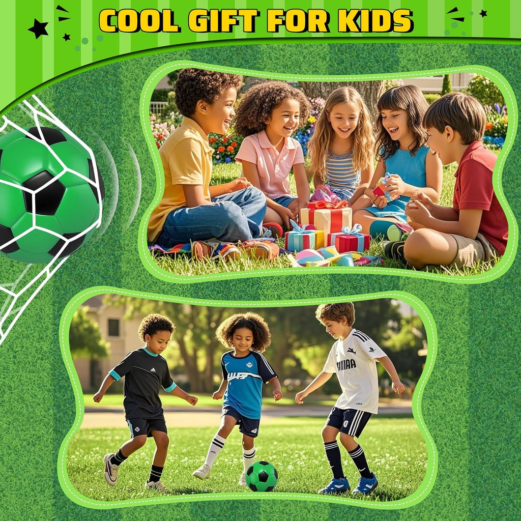Soccer Goal Set with 3 Ball Pump for Toddler Kid, Portable Goals Training Equipment for Garden Indoor Outdoor Backyard, Birthday Gift for Boy Girl Sports Toy Family Game 23" W×18" H×12" D