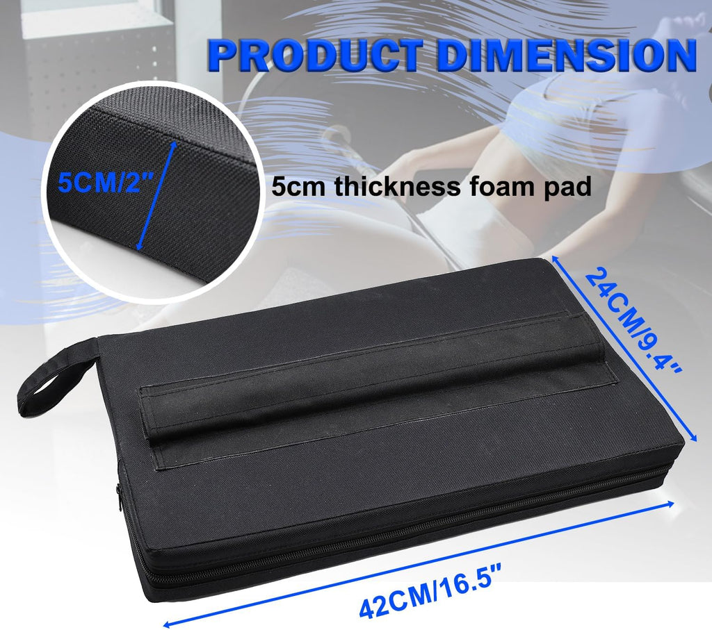 Skiennix Square Hip Thrust Pad - Extra Thick Firm Barbell Pad for Glute Bridges | Non-Slip Heavy Duty Support for Home Gym