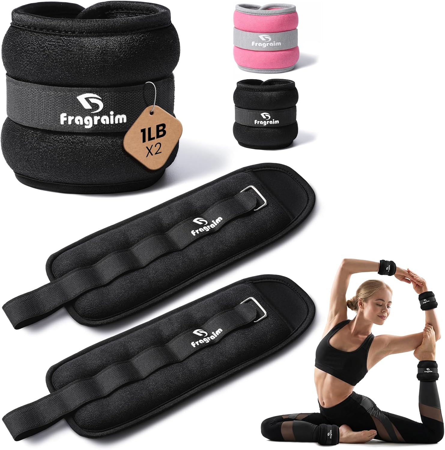 Skiennix Ankle Weights - Comfortable 1/2/3/4/6/8/10 LBS for Fitness, Dance & Physical Therapy
