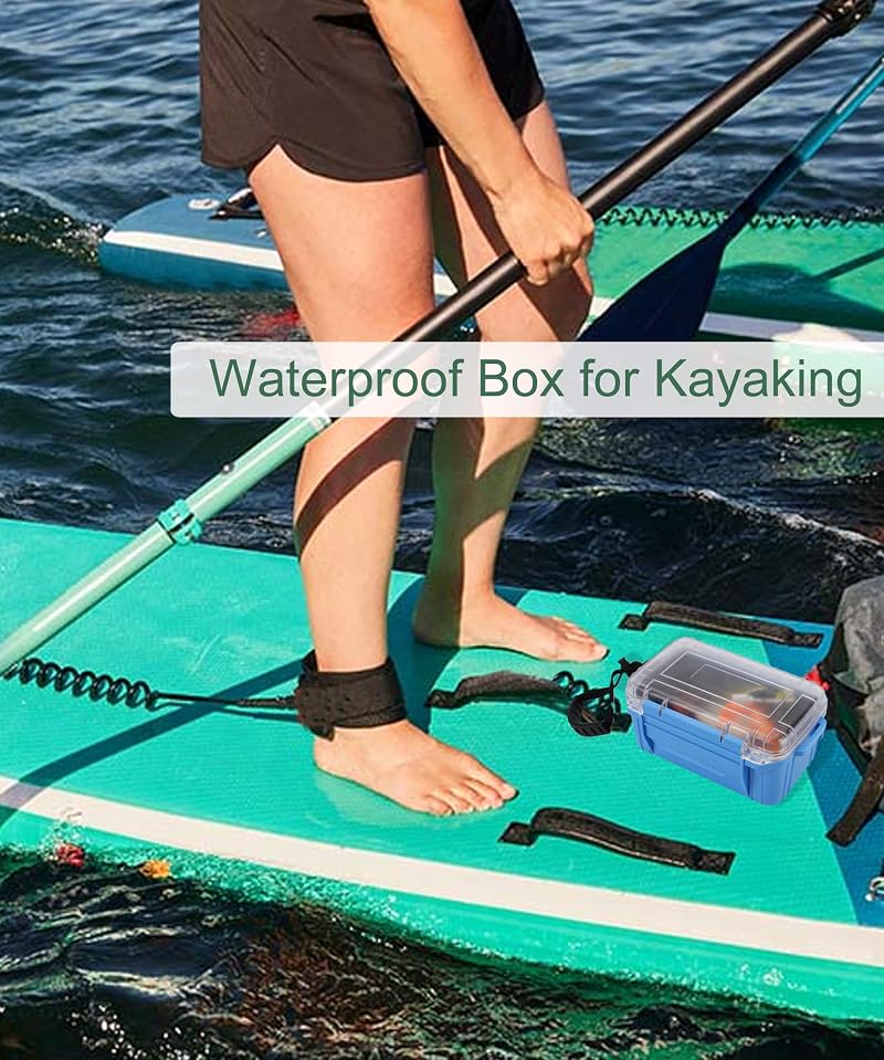 Floating Small Dry Box for Kayaking - Blue Waterproof Storage Container