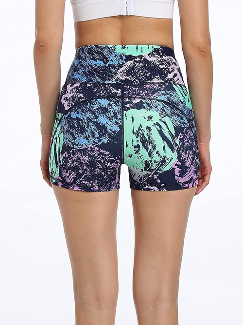 CADMUS High Waist Yoga Shorts - Women's Athletic Running Shorts with Deep Pockets | Comfortable Fit