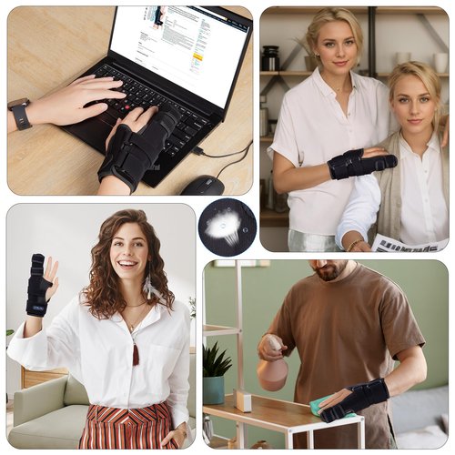 Finger Splint Brace,Supports Pinky,Ring,Middle,Metacarpals & Knuckles,Adjustable Left Right Hand Braces,Straightener for Trigger Fingers Splints,Broken,Arthritis,Fracture,Sprain,Injury,Tendonitis