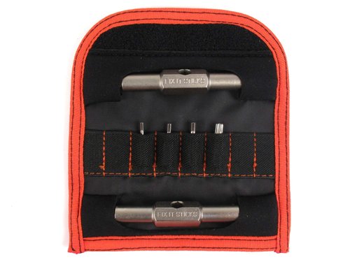 Fix It Sticks Replaceable Edition Traveling Cycling Steel Multi-Tool with 8 Removable Interchangeable Bits w/Bracket