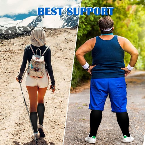 Aoliks Compression Socks - 4 Pairs for Men & Women | Ultimate Support for Nurses & Travelers