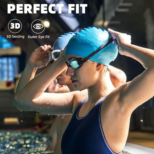 LOCONHA Swim Goggles - Anti-Fog, Leak-Proof Design for Adults & Youth | 2-Pack Set