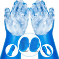 Augwind 6PCS Pet Grooming Kit - Dog Washing Gloves, Bath Brush & Shampoo Supplies | Navy Blue