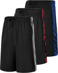 Real Essentials Men's 9" Mesh Basketball Shorts - 3 Pack | Athletic Performance Gym Shorts with Pockets (S-3X)