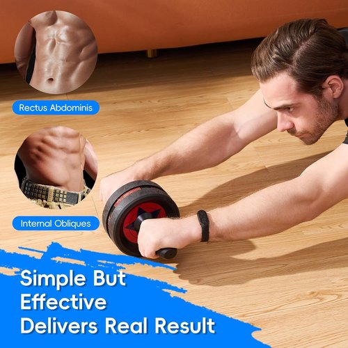 EnterSports Ab Roller Wheel - Premium Abdominal Exercise Equipment with 2 Knee Pads for Core Strength Training