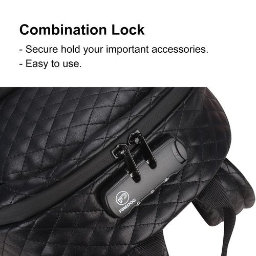 FIREDOG Smell Proof Backpacks with Lock, Smell Proof Bookbag Bag for Men Women Travel (Black)