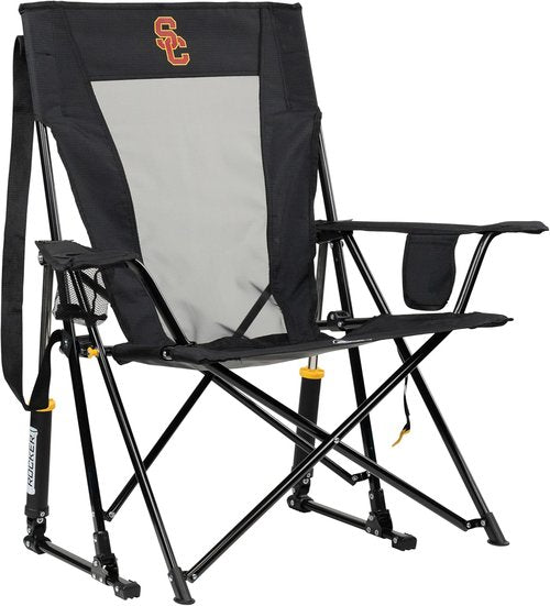 GCI Outdoor Comfort Pro Rocker Camping Chair - Portable Folding Rocking Chair with Armrests & Drink Holder | USC Trojans