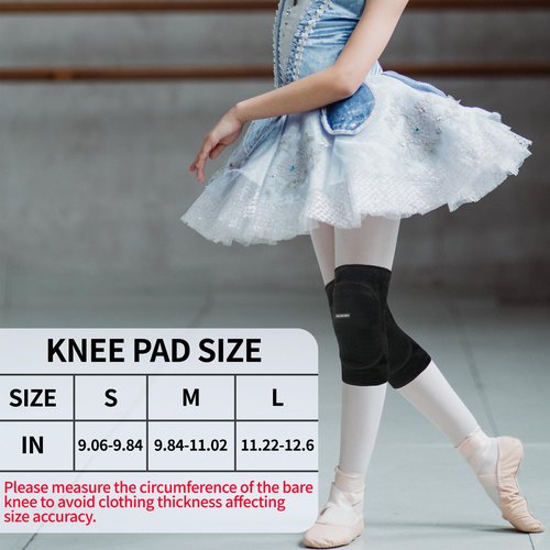 YEEKORO Kids Knee Pads – High-Density Thicken Sponge Padding, Anti-Slip Breathable Knee Pads Knee Sleeves for Skateboard Cycling Bike Volleyball Running Dance, Knee Support Gear