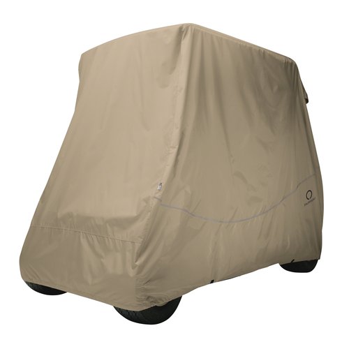 Classic Accessories Fairway Long Roof 4-Person Golf Cart Quick-Fit Cover, Light Khaki