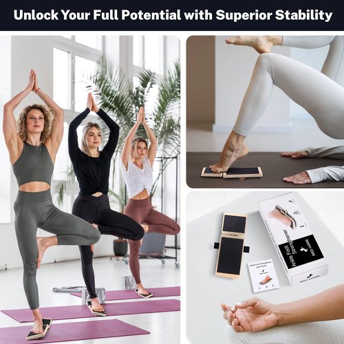 Ankle Balance Board Trainer for Athletes and Rehabilitation, Single Leg Wobble Board to Strengthen Ankles, Prevent Injuries and Enhance Sports Performance
