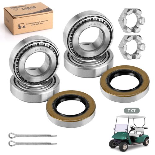 10L0L Golf Cart Front Wheel Hub Bearing & Seal Kit for EZGO 1976-up Gas & Electric, OEM# 50892G1 25146G1 70895G01