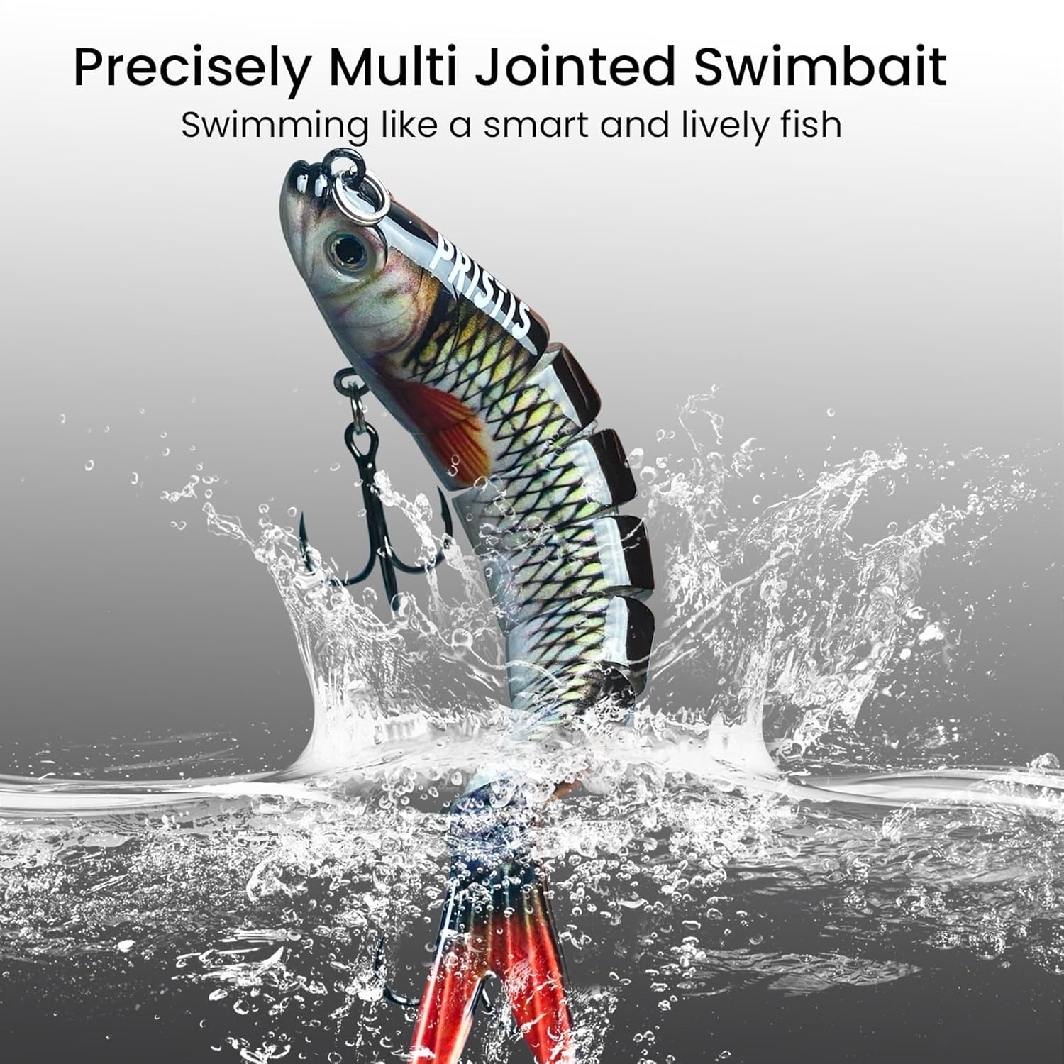 Pristis Lifelike Fishing Plugs - Slow Sinking Swimbaits for Bass & Muskie | Deep Diving Crank Baits Set