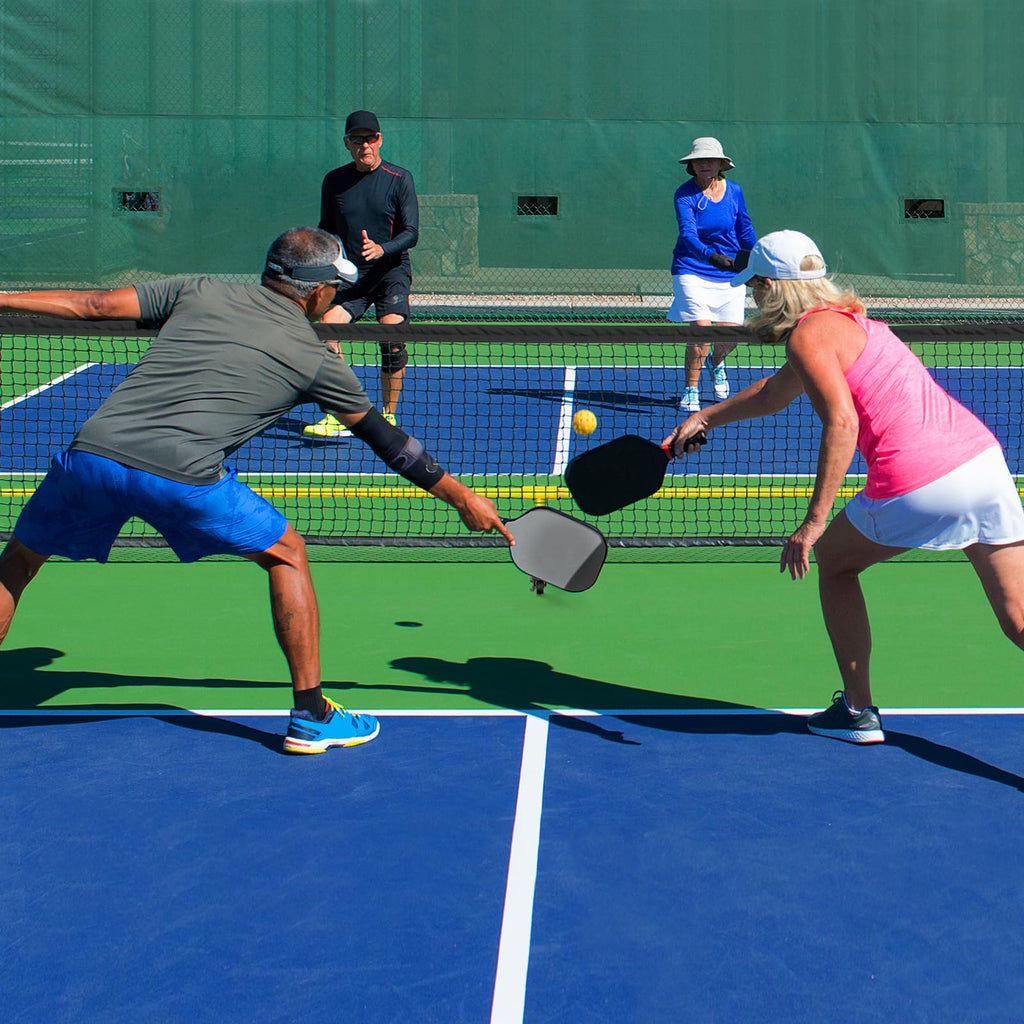 Patiassy Tournament-Grade Pickleball Net, IFP/USAPA Standards Regulation Size, Rust-Resistant Aluminum Frame with Tension System for Semi-Permanent or Mobile Use Blue