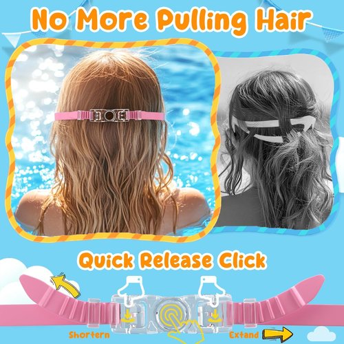 COOLOO Kids Swim Goggles - Anti-Fog & UV Protection | 2 Pack for Ages 4-16, Wide View & No Leaking