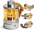 ZOOOBELIVES Vintage Aluminum Camping Lantern - Dimmable Warm Glow, USB-C 72H Runtime, IPX4 Waterproof for Hiking & Glamping
