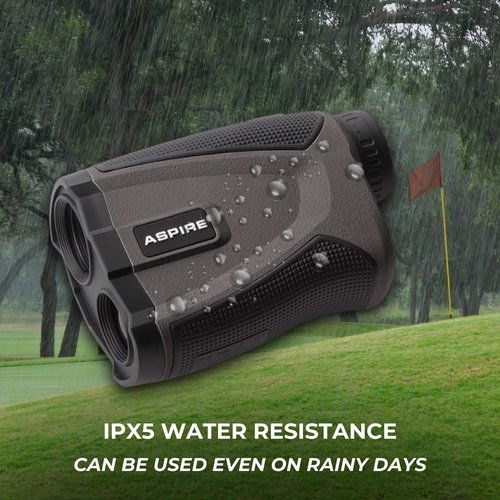 Aspire Platinum Golf Rangefinder – Slope On/Off, 6X Magnification, 1000-Yard Laser Range Finder with Vibration, Pin Seek, High-Speed Scan & Slope Mode – Waterproof – Battery & Case Included