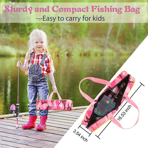 Milerong Kids Fishing Rod - Portable Telescopic Fishing Pole Combo Kit for Boys & Girls | Includes Reel & Tackle