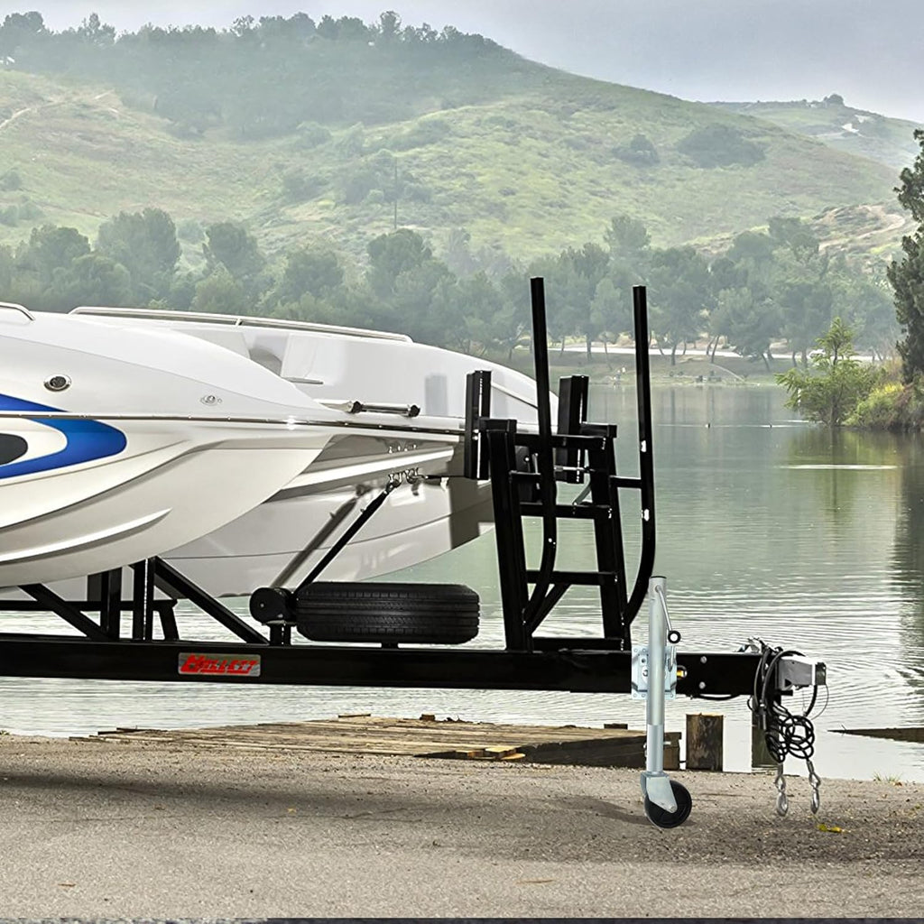 Regine Heavy Duty Trailer Jack - 1000lb Lift Capacity, 10-Inch Sidewind Swivel with Wheel for RV/Boat