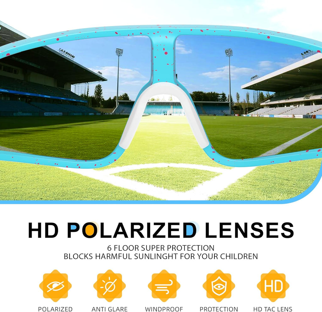 Skiennix Kids Sunglasses - Polarized UV Protection for Youth | 3 Pack for Boys & Girls
