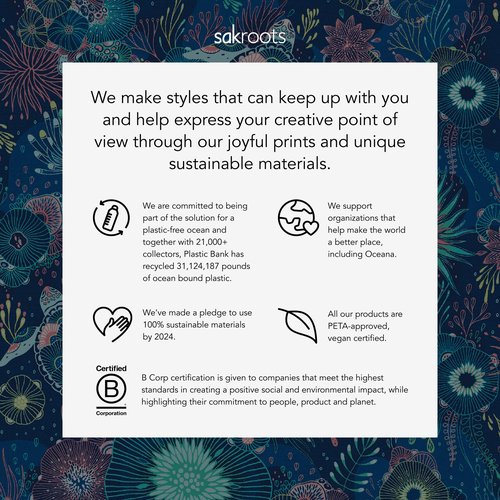 Sakroots On The Go Sling Bag for Women in Eco-Twill, Large Convertible Crossbody Backpack With Main Zipper Closer, Made From Recycled Materials - Black Tonal Spirit Desert