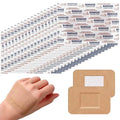 100 Pcs Large Adhesive Bandages 2 x 3 Inch Wound Care Flexible Adhesive Bandages Latex Free Fabric Wrap Gauze Pads for Skin Care and Protect Wounds