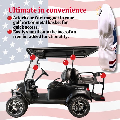 The Original USA Funny Golf Head Covers Trump Bad Shot Driver Fairway Wood Putter Headcover w/Madson Golf Cart Magnet securing Golf Head Cover Donald Trump Merchandise Dad Gifts for Birthday (Driver)