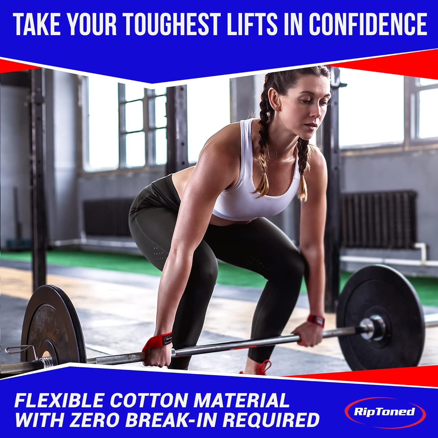 Rip Toned Performance Wrist Straps - 23" Padded Weightlifting Straps for Men & Women | Ideal for Deadlifts & Strength Training