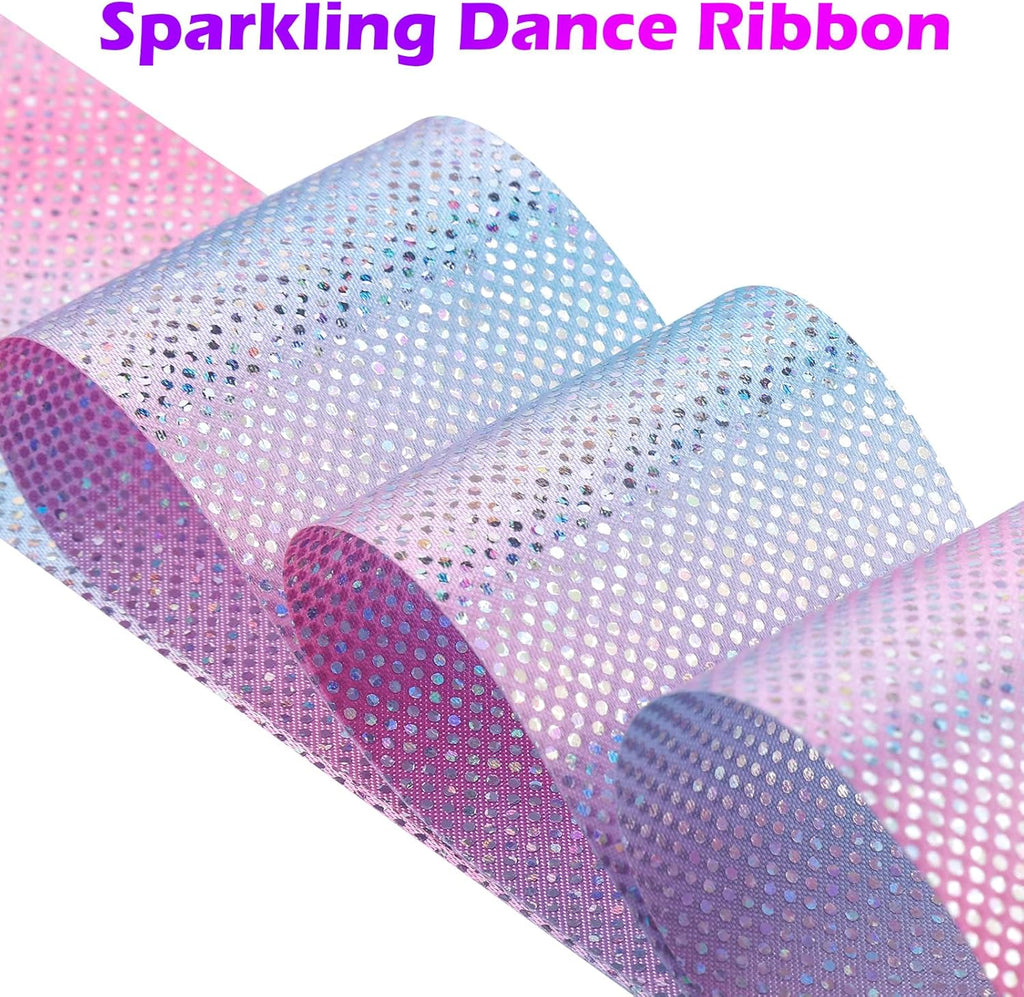 Skiennix 14PCS Dance Ribbons - Sparkling Twirling Streamers for Kids' Birthday Parties & Gymnastics