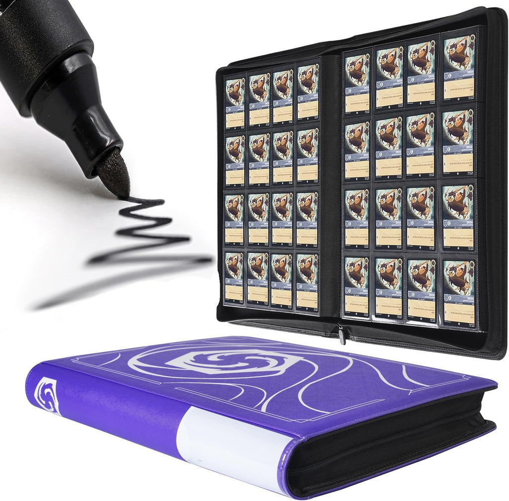 Skiennix Lorcana Card Binder - Premium 16 Pocket Trading Card Album in Classic Purple for 1024 Cards