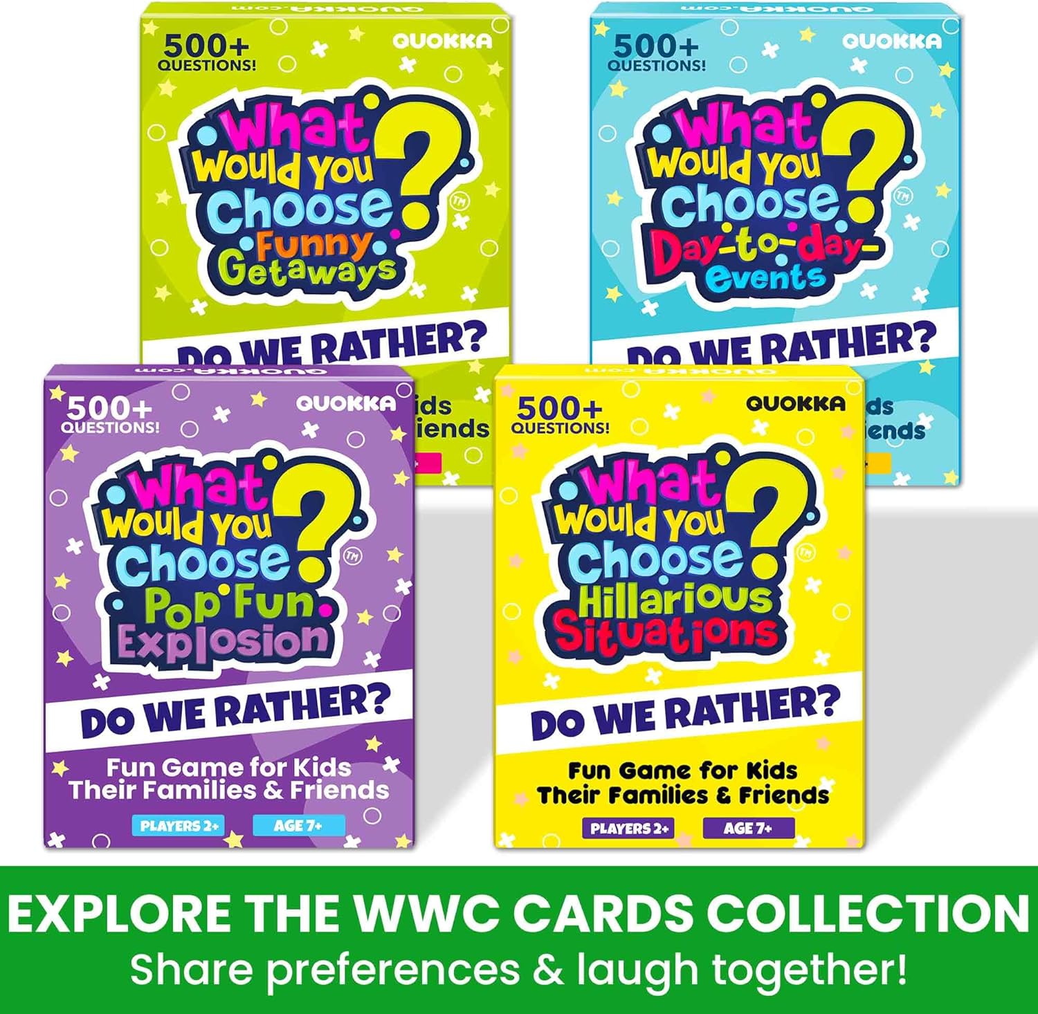 QUOKKA Card Game - 500+ Hilarious Scenarios for Family Fun | Perfect for Teens, Kids & Adults, Ages 7+