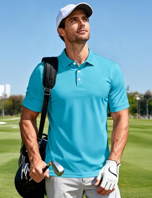 MAGCOMSEN Men's Polo Shirt - Quick Dry Short Sleeve Casual Golf Tee | Outdoor Performance Jersey