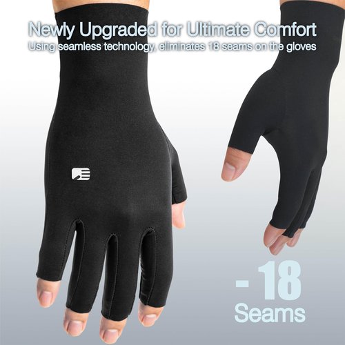 INZILOTEX Arthritis Compression Gloves, Super Soft and Seamless Arthritis Gloves for Carpal Tunnel Pain Relief Gloves for Men & Women (L)