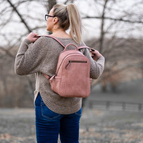 JESSIE & JAMES Women's Large Multi Compartments Fashion Concealed Carry Backpack|BL