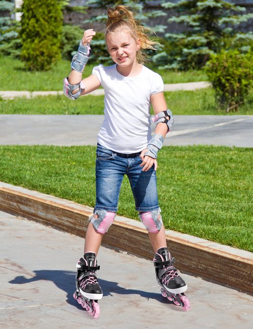 2PM SPORTS Boys Adjustable Inline Skates with Full Light Up Wheels, Fun Beginner Roller Skates for Kids Girls Youth - Pink Large