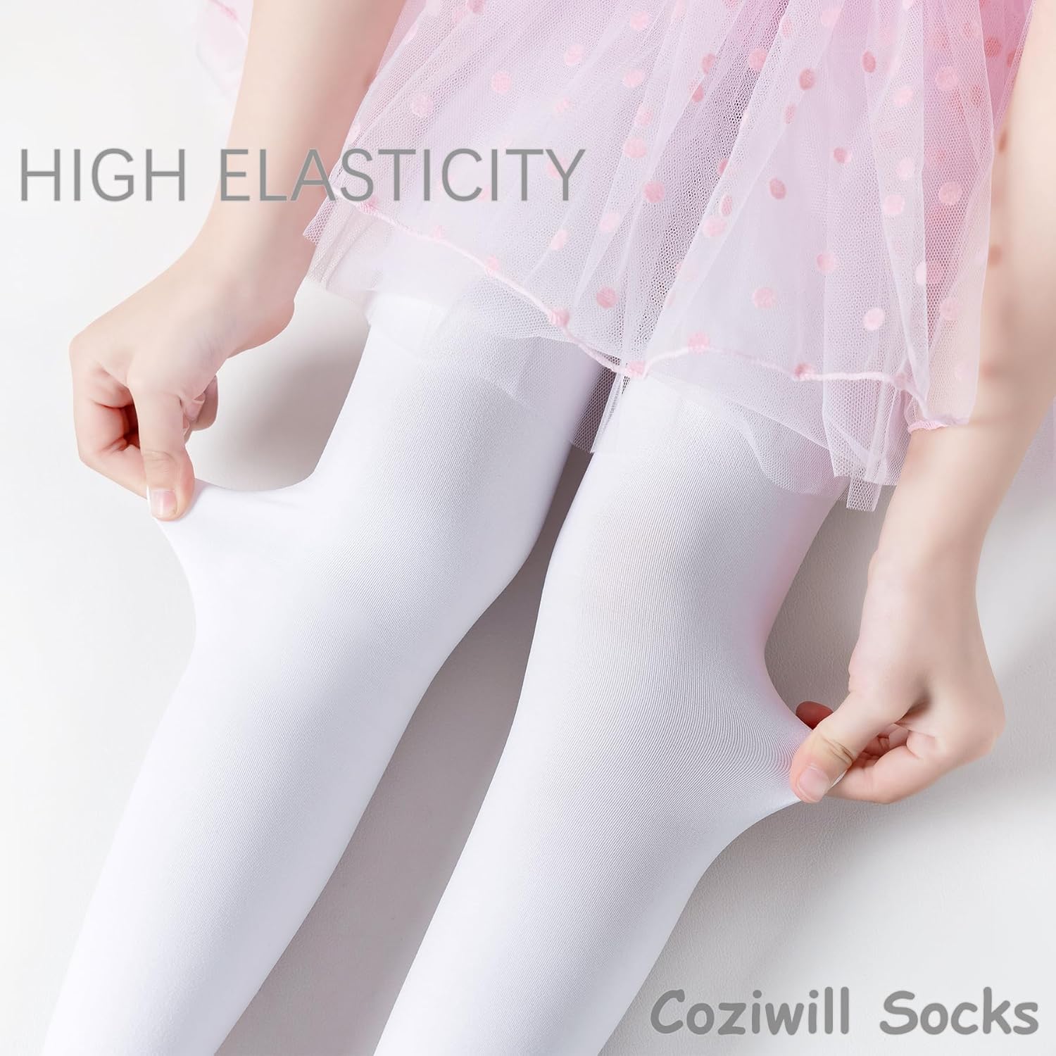 Skiennix Ballet Tights for Girls - Soft Microfiber Footed Leggings | Comfortable Dance Wear