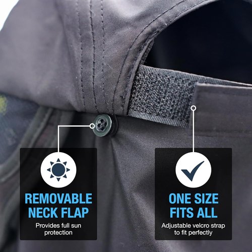 Ho Stevie! Floating Surf Cap - Protect Against Sunburn & Glare - Secure Fit with Comfy Chin Straps