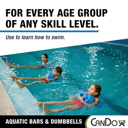 CanDo 20-4021B Aquatic Swim Bar and Dumbbell for Hydrotherapy, Swimming, Water Aerobics and Rehab