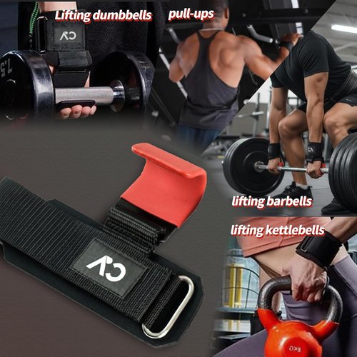 Heavy Duty Steel Weight Lifting Hooks by [Brand Name] - Neoprene Padded Wrist Straps for Secure Grip | Ideal for Deadlifts, Pull-Ups & Rows
