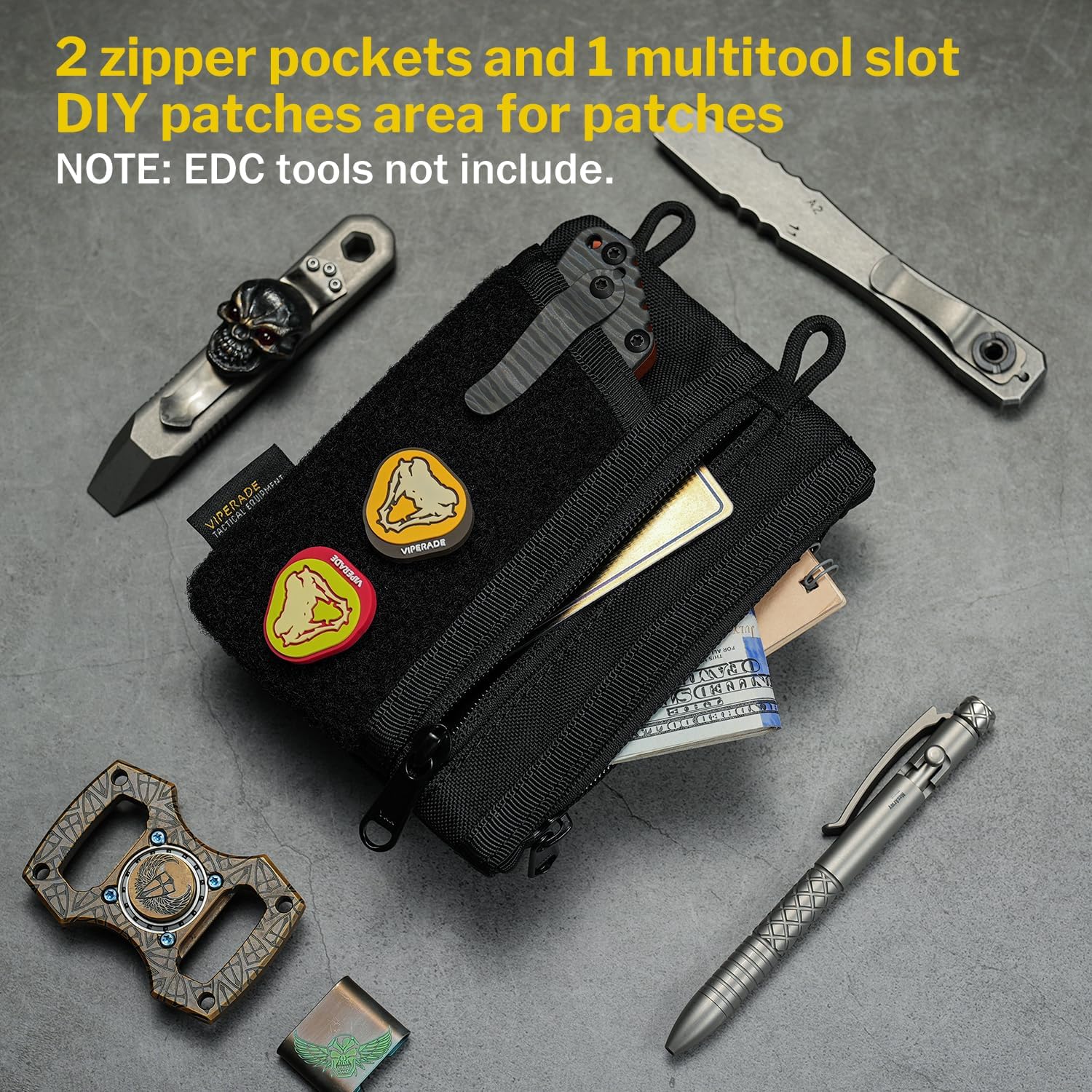 VIPERADE VE16 EDC Pouch - Versatile Pocket Organizer for Men | Multitool Wallet for Everyday Carry Gear