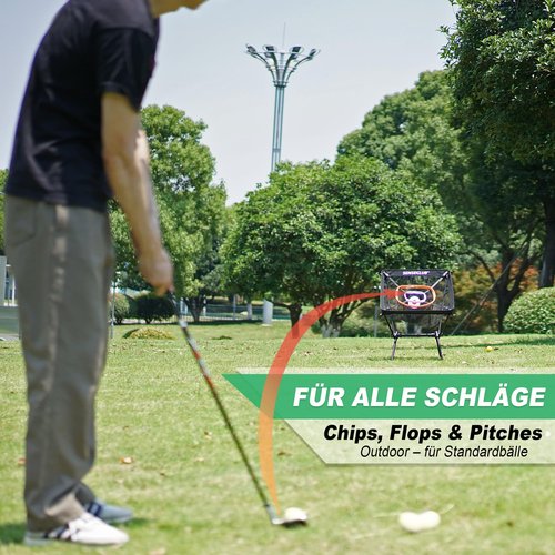 SENSECLUB Chipping Net, Indoor Chipping Net and Mat, Golf Practice Target with Tee and Balls, Outdoor Backyard Golf Game Gifts for Golfer